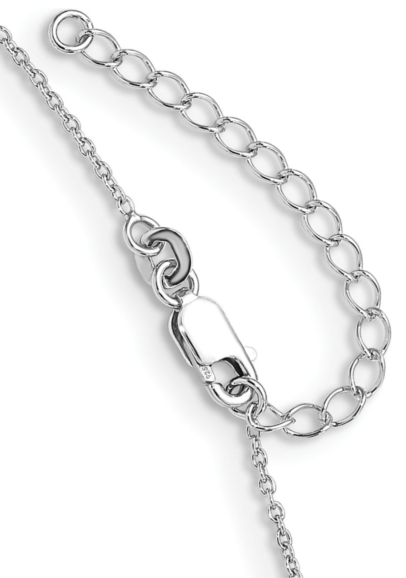 2.35 ct. t.w. Swiss Blue Topaz and White Topaz with 2-inch Extension Necklace in Rhodium-plated Sterling Silver