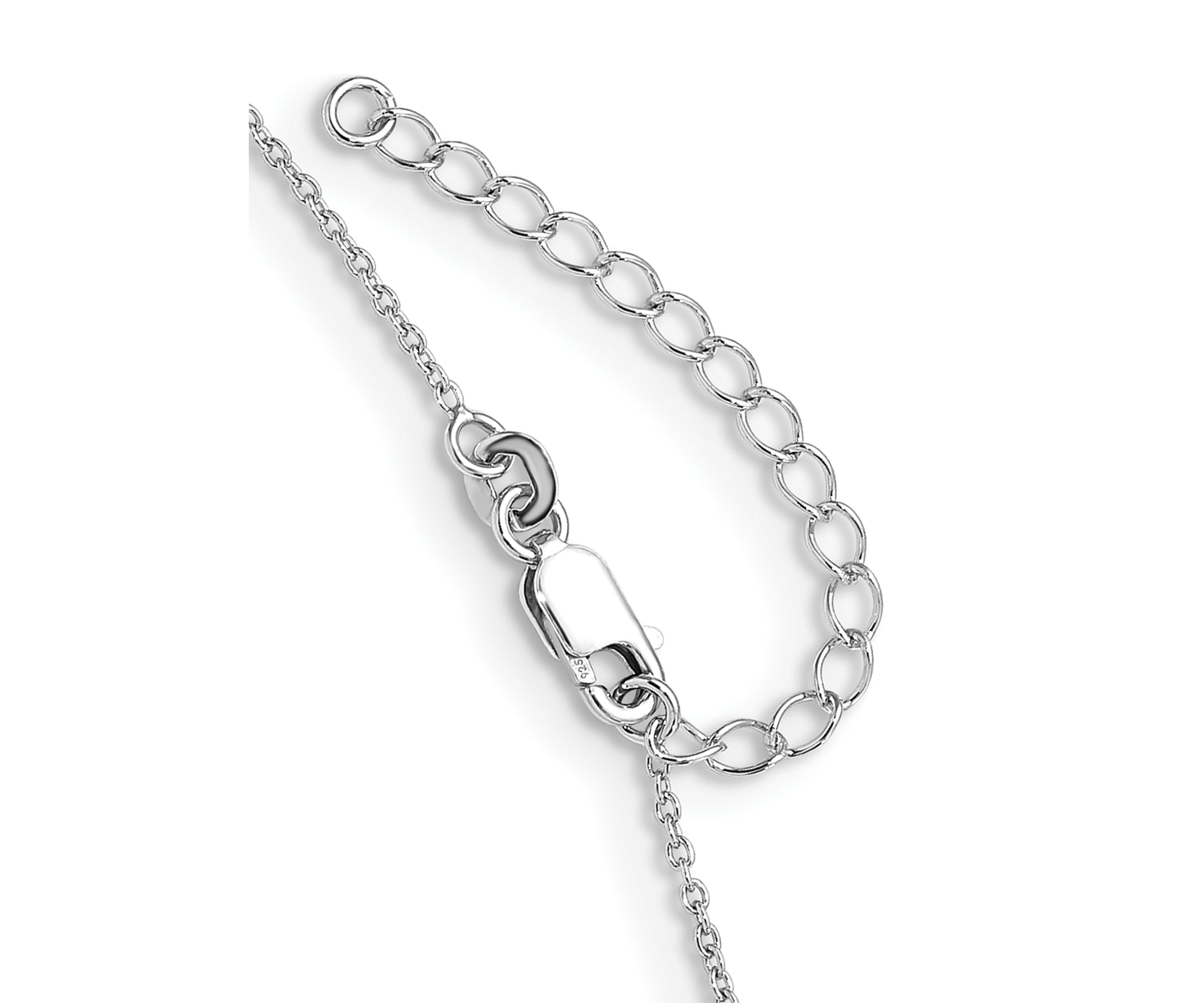 1.75 ct. t.w. Amethyst and White Topaz with 2-inch Extension Necklace in Rhodium-plated Sterling Silver