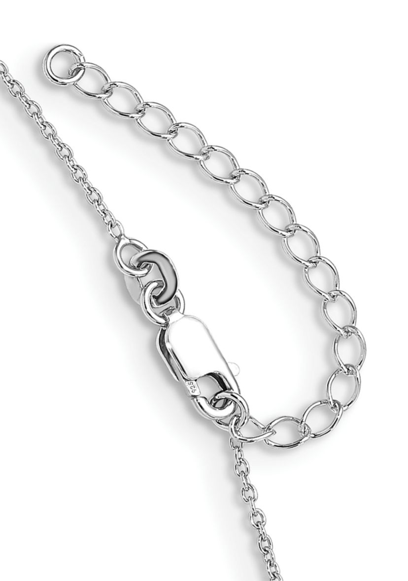 1.75 ct. t.w. Amethyst and White Topaz with 2-inch Extension Necklace in Rhodium-plated Sterling Silver