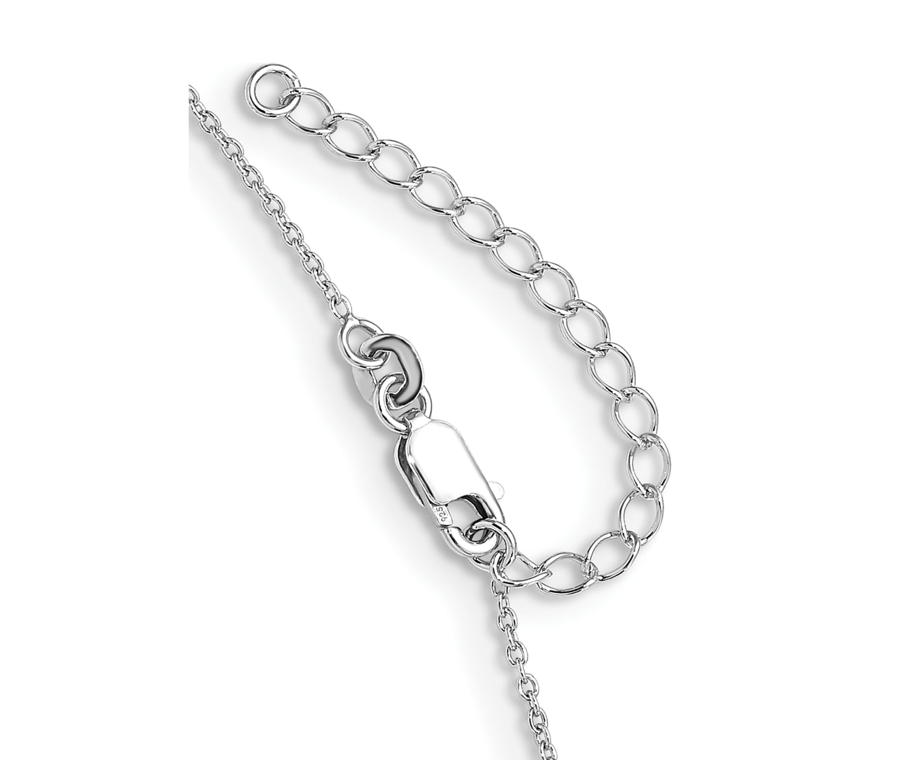1/2 ct. t.w. Citrine and White Topaz Double Circle Pendant with 18-Inch Cable Chain in Rhodium-Plated Sterling Silver