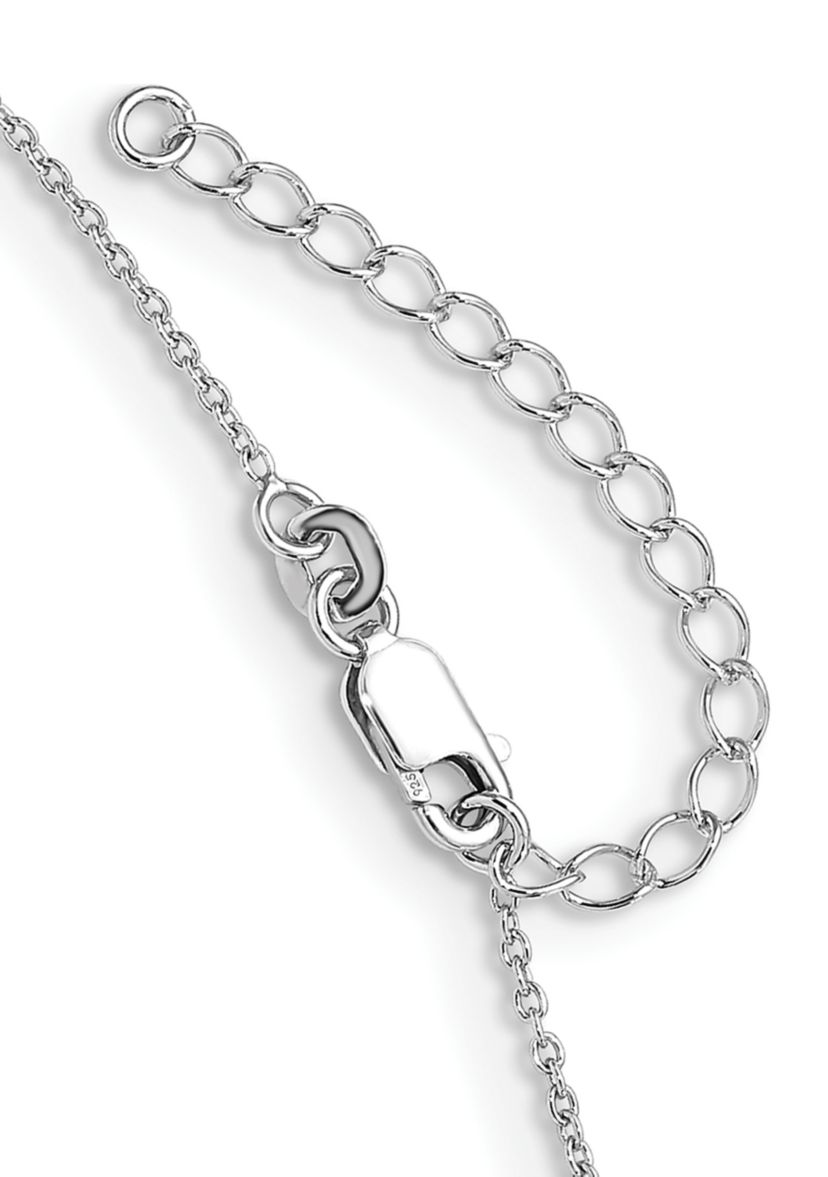7/8 ct. t.w. Peridot, Citrine, Garnet and White Topaz 3-Stone Pendant with 18-Inch Cable Chain in Rhodium-Plated Sterling Silver