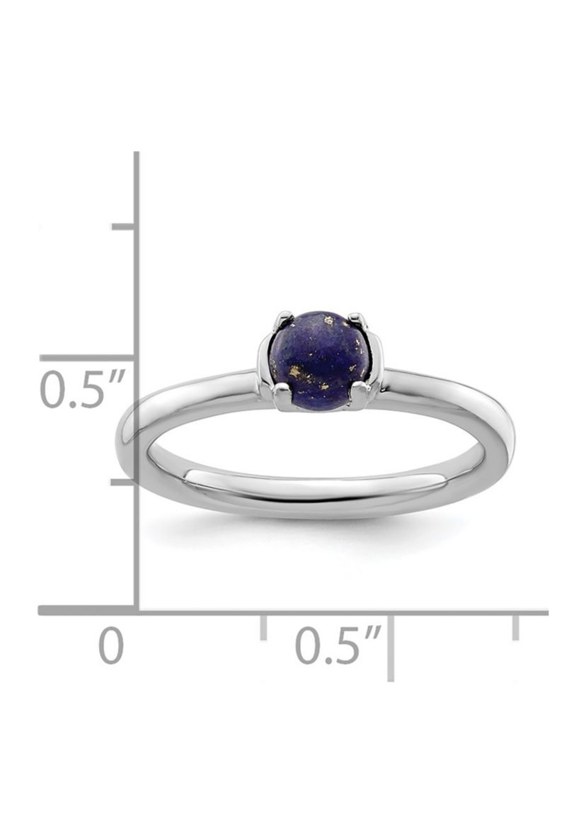 Sterling Silver Stackable Expressions Polished Blue Lapis Ring