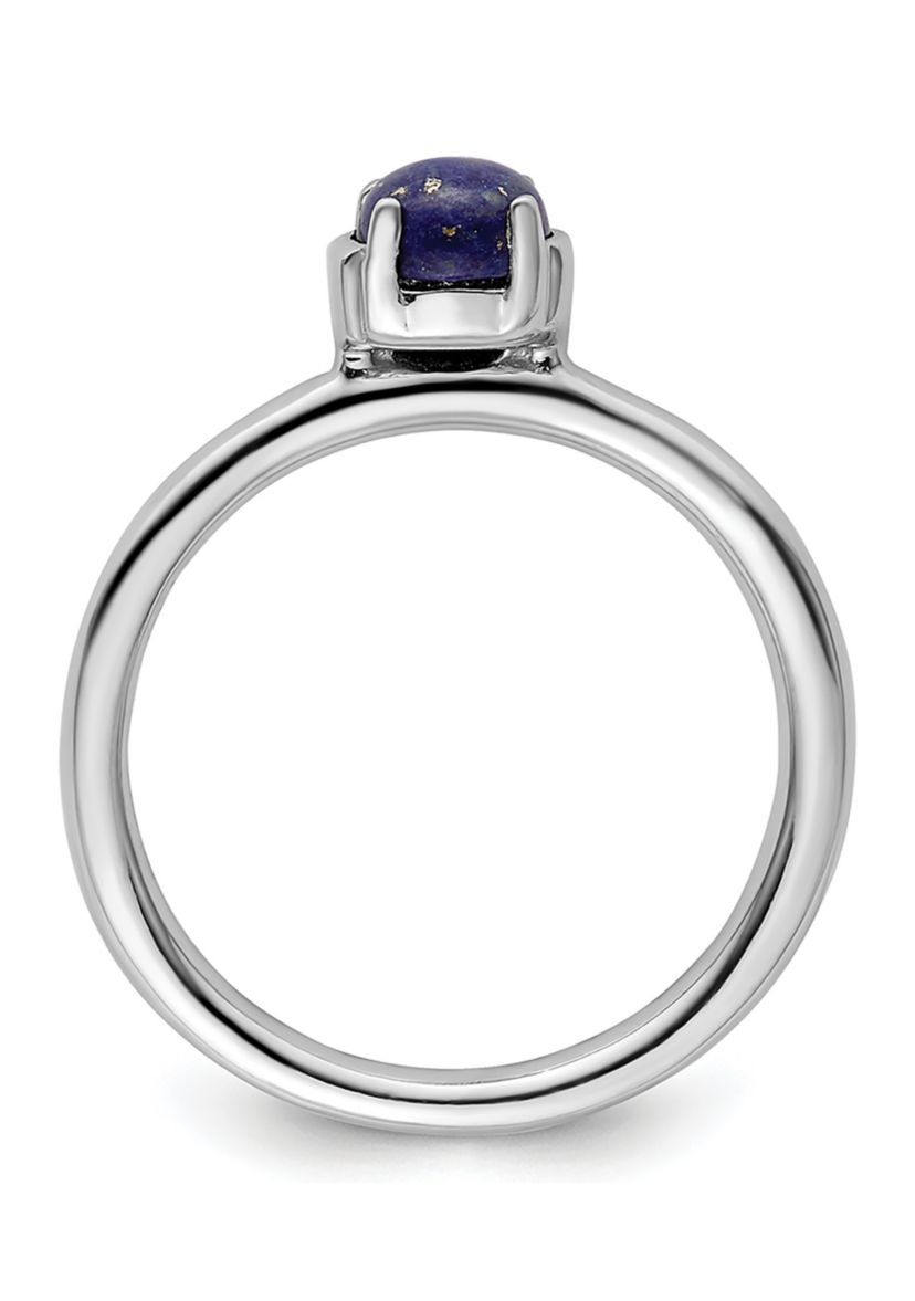 Sterling Silver Stackable Expressions Polished Blue Lapis Ring