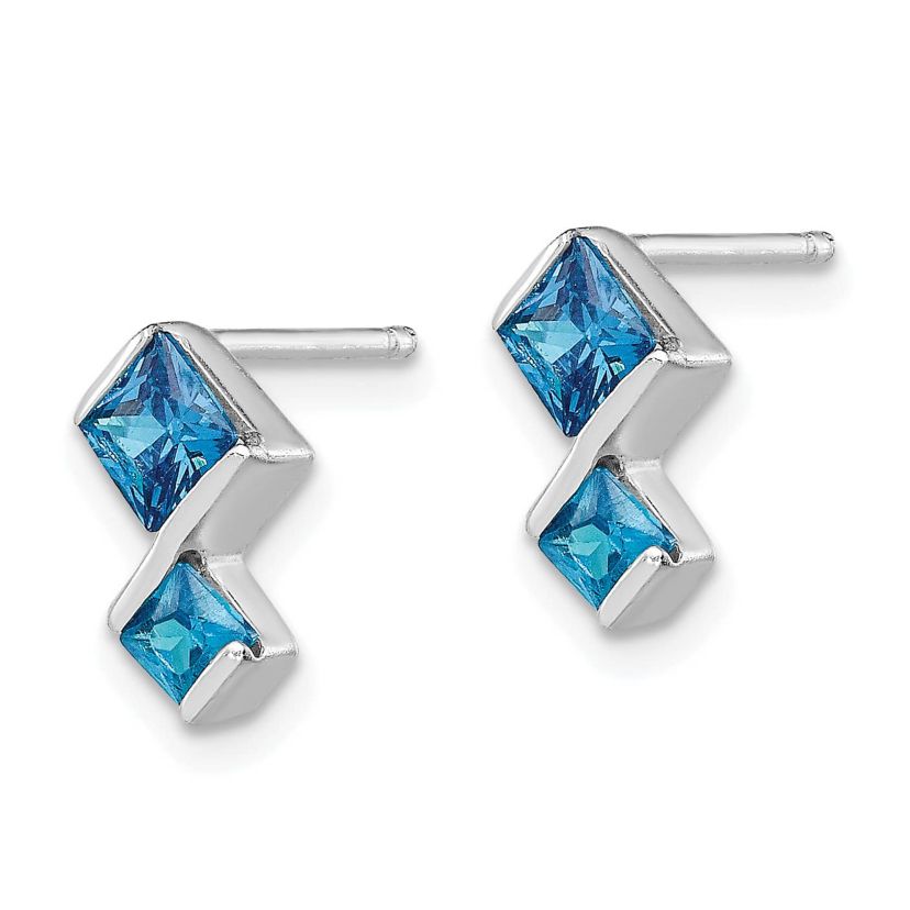 2.8 ct. t.w. Sky Blue Topaz Pendant and Post Earrings Set in Rhodium-plated Sterling Silver