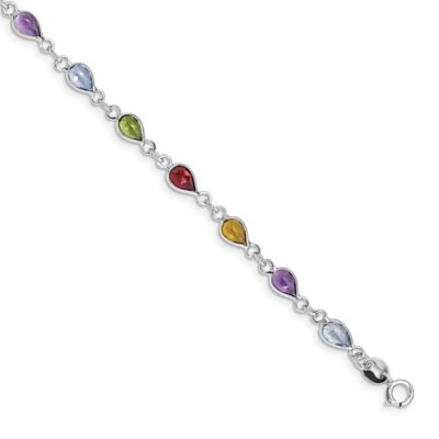 Belk & Co 1 ct. t.w. Amethyst, 1.29 ct. t.w. Swiss Blue Topaz, 1.02 ct. t.w. Citrine, 1.35 ct. t.w. Garnet and 3/4 ct. t.w. Peridot Rainbow Gemstone