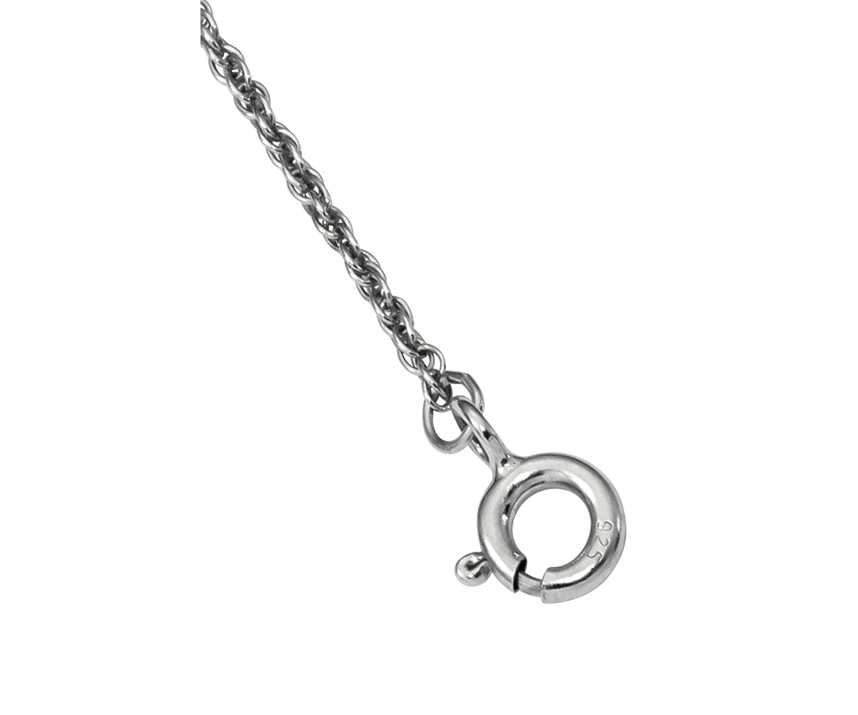 1 ct. t.w. Blue Topaz Pendant with Necklace in Rhodium-Plated Sterling Silver