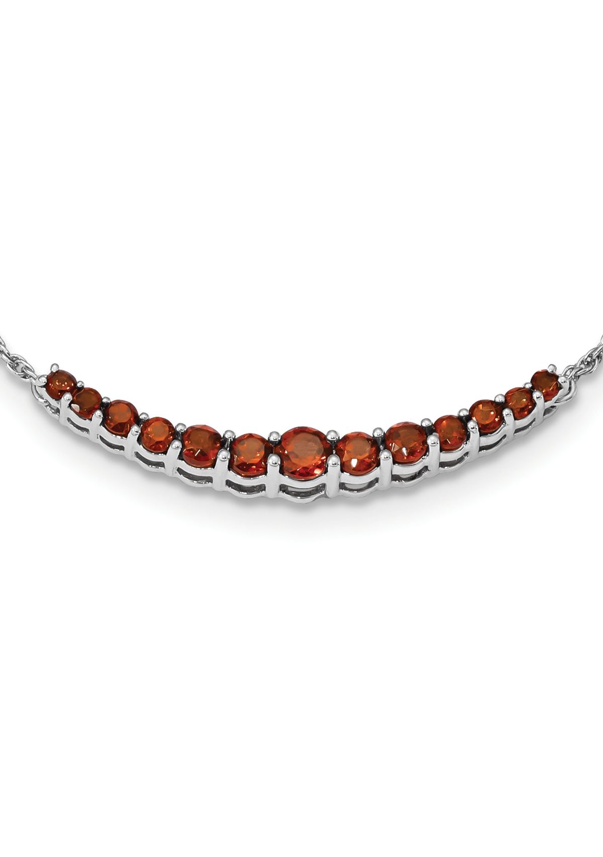 1.38 ct. t.w. Garnet Pendant with Necklace in Rhodium-plated Sterling Silver