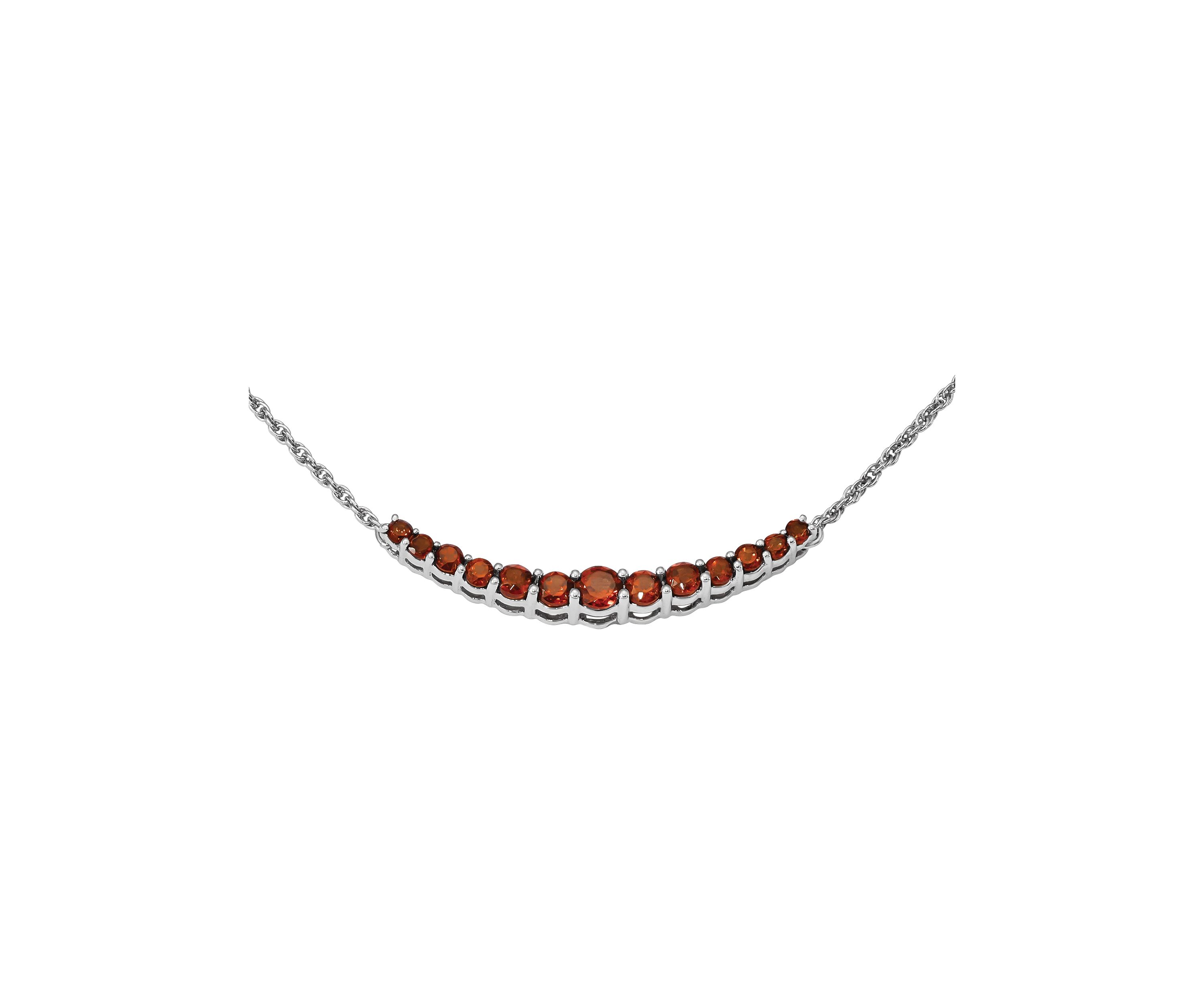 1.38 ct. t.w. Garnet Pendant with Necklace in Rhodium-plated Sterling Silver
