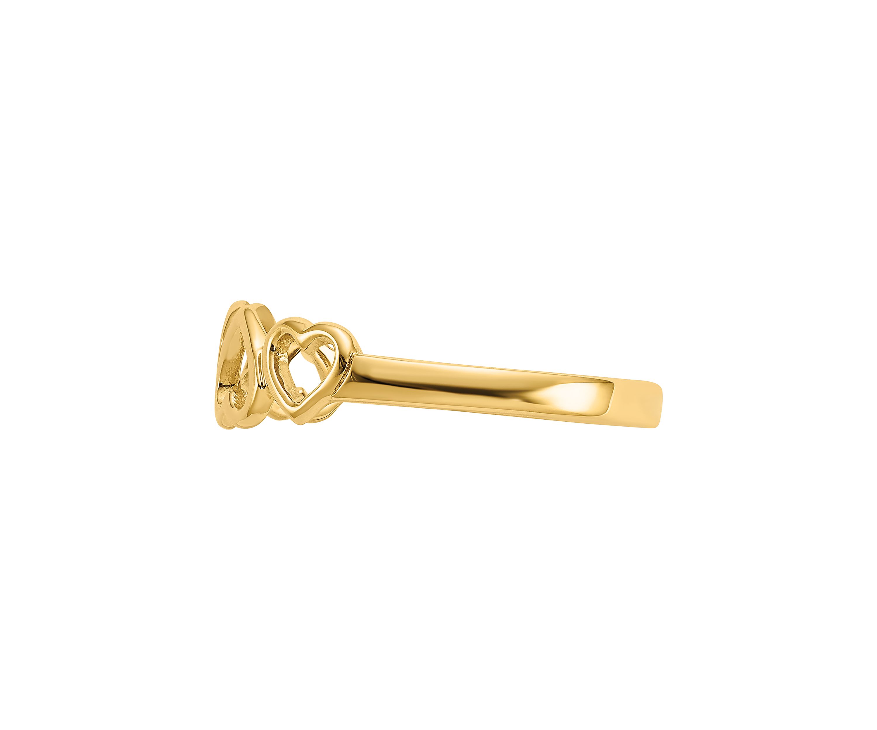 14K Yellow Gold Heart Ring