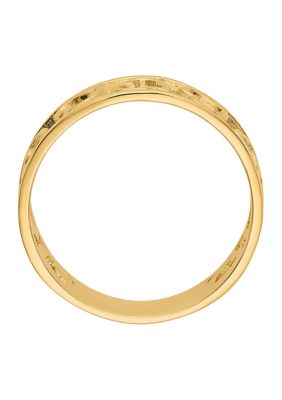 14K Yellow Gold Heart 5 Millimeter Ring