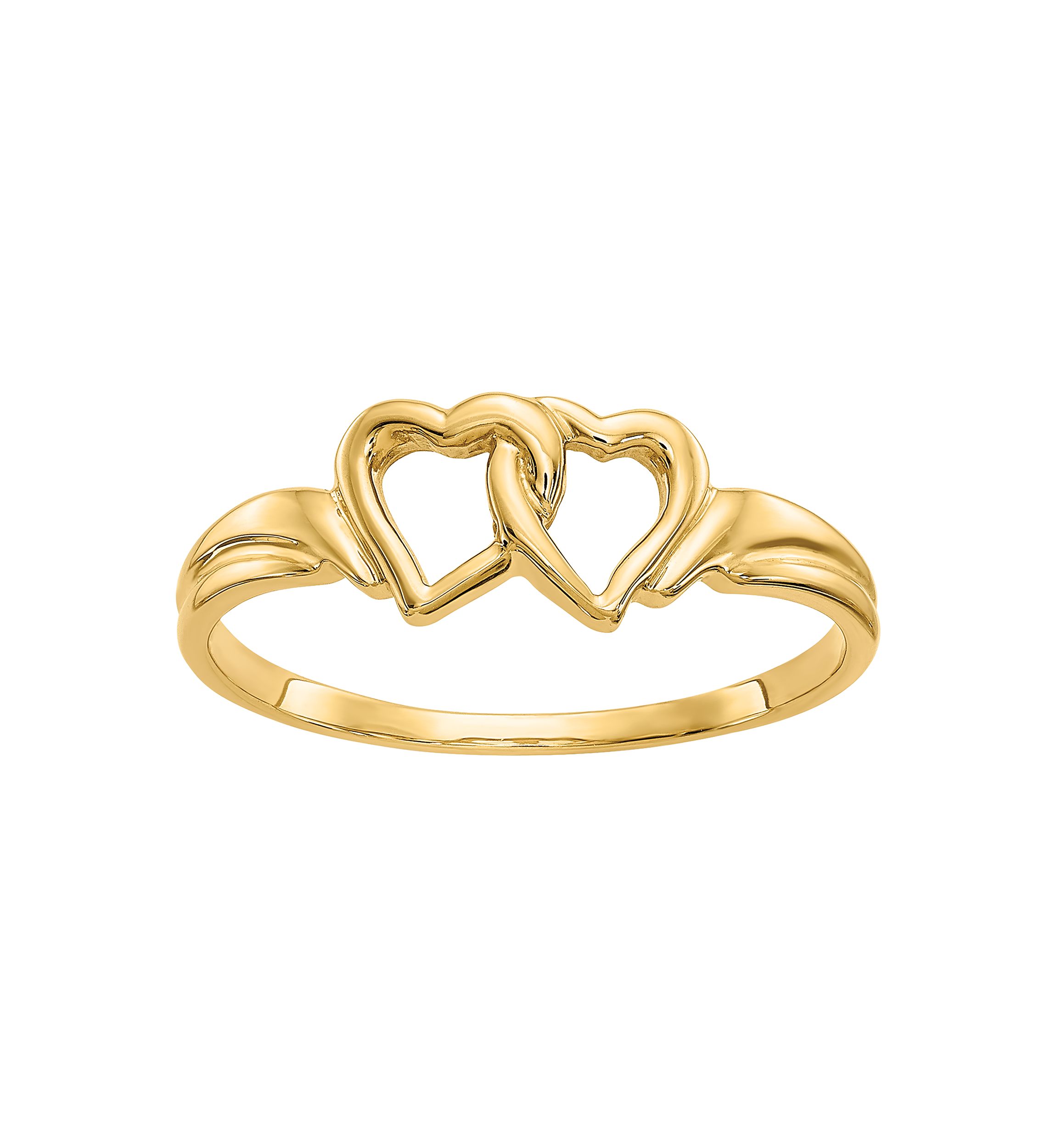 14K Yellow Gold Heart Ring