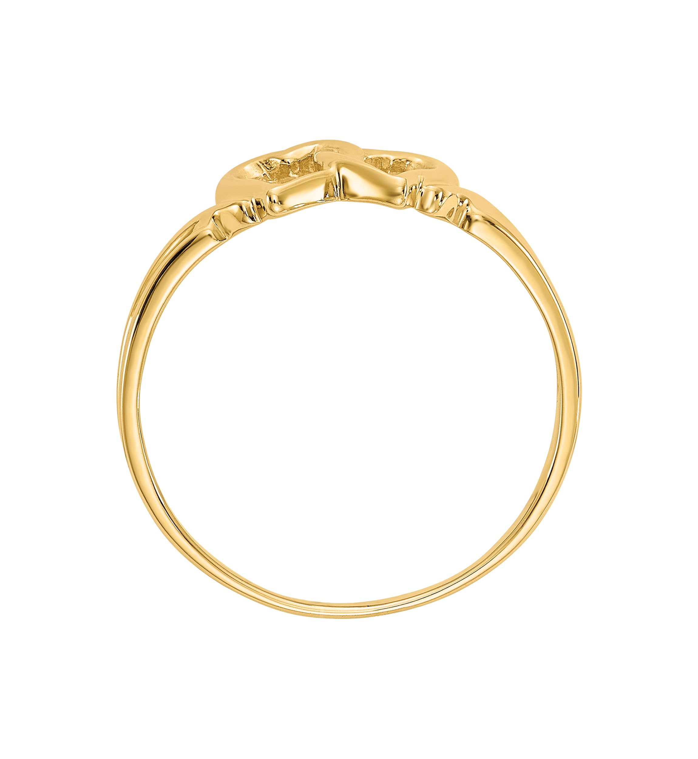 14K Yellow Gold Heart Ring