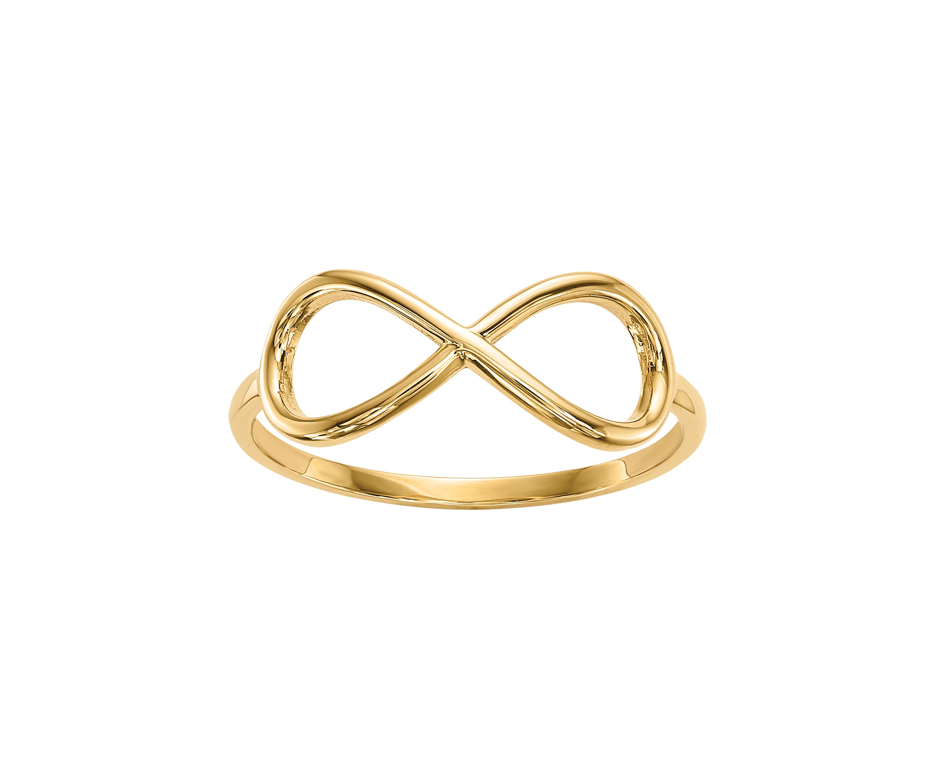 14K Yellow Gold Polished Infinity Ring