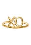 14K Yellow Gold  Polished X-O Ring