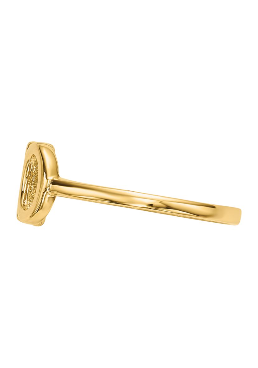 14K Yellow Gold  Polished X-O Ring