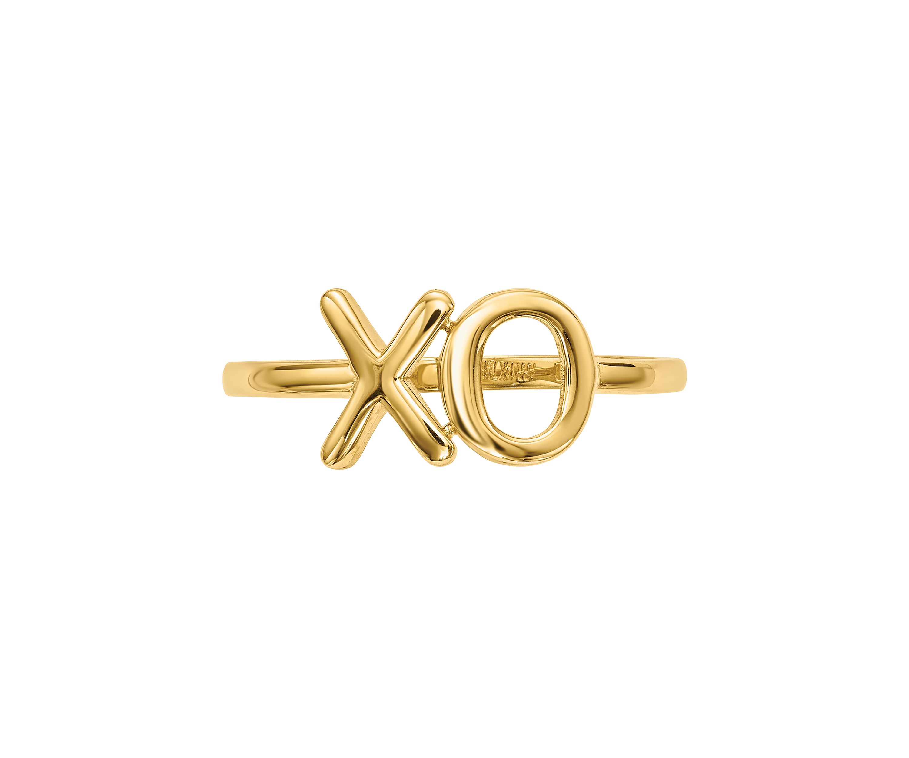 14K Yellow Gold  Polished X-O Ring