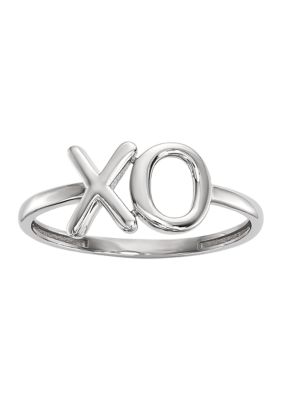Belk & Co 14K White Gold Polished X-O Ring, 6