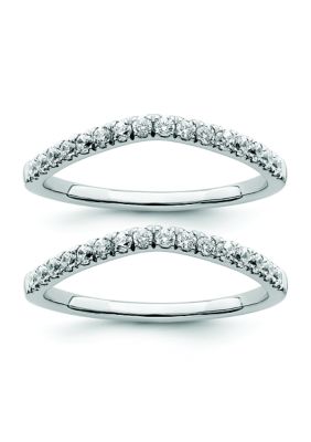 Belk & Co Lab Created 1/2 ct. t.w. Lab Grown Diamond VS+ F+ Set of Two Wedding Bands in 14K White Gold