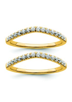 Belk & Co Lab Created 1/2 ct. t.w. Lab Grown Diamond VS+ F+ Set of Two Wedding Bands in 14K Yellow Gold, 7