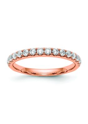 Belk & Co Lab Created 1/2 ct. t.w. Lab Grown Diamond VS+ F+ Wedding Band in 14K Rose Gold, 6