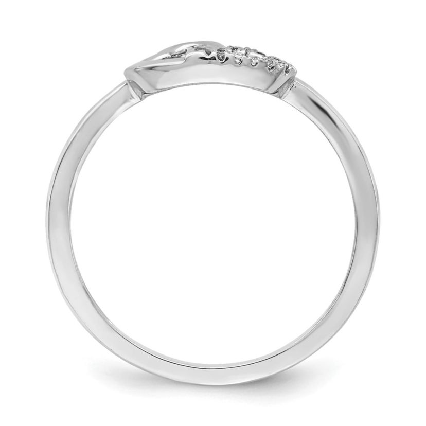 1/20 ct. t.w. Diamond Double Heart Ring in 14K White Gold