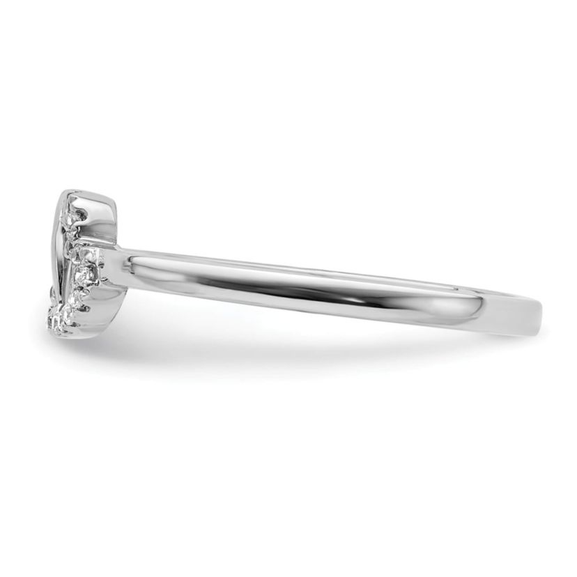1/20 ct. t.w. Diamond Double Heart Ring in 14K White Gold