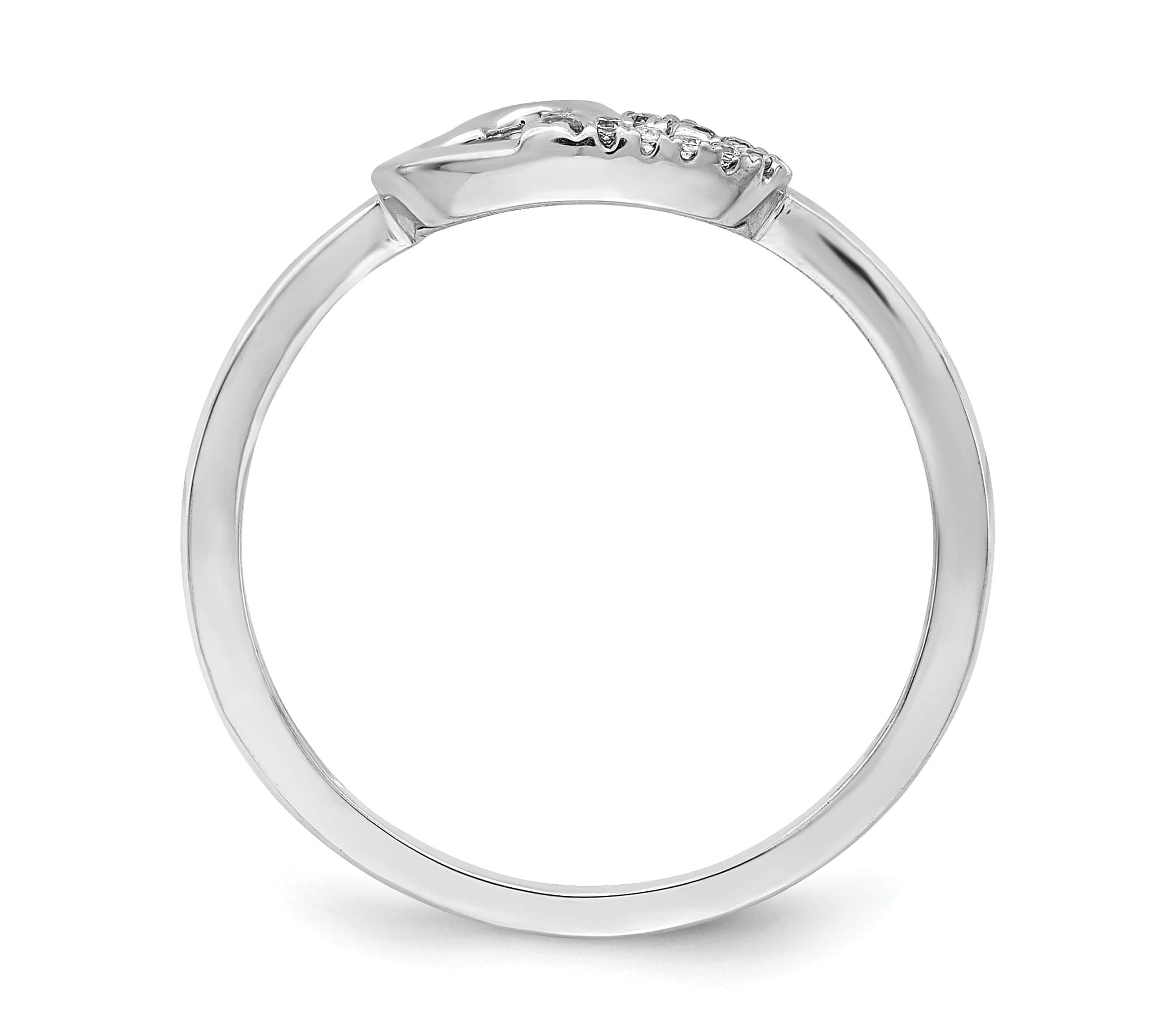 1/20 ct. t.w. Diamond Double Heart Ring in 14K White Gold