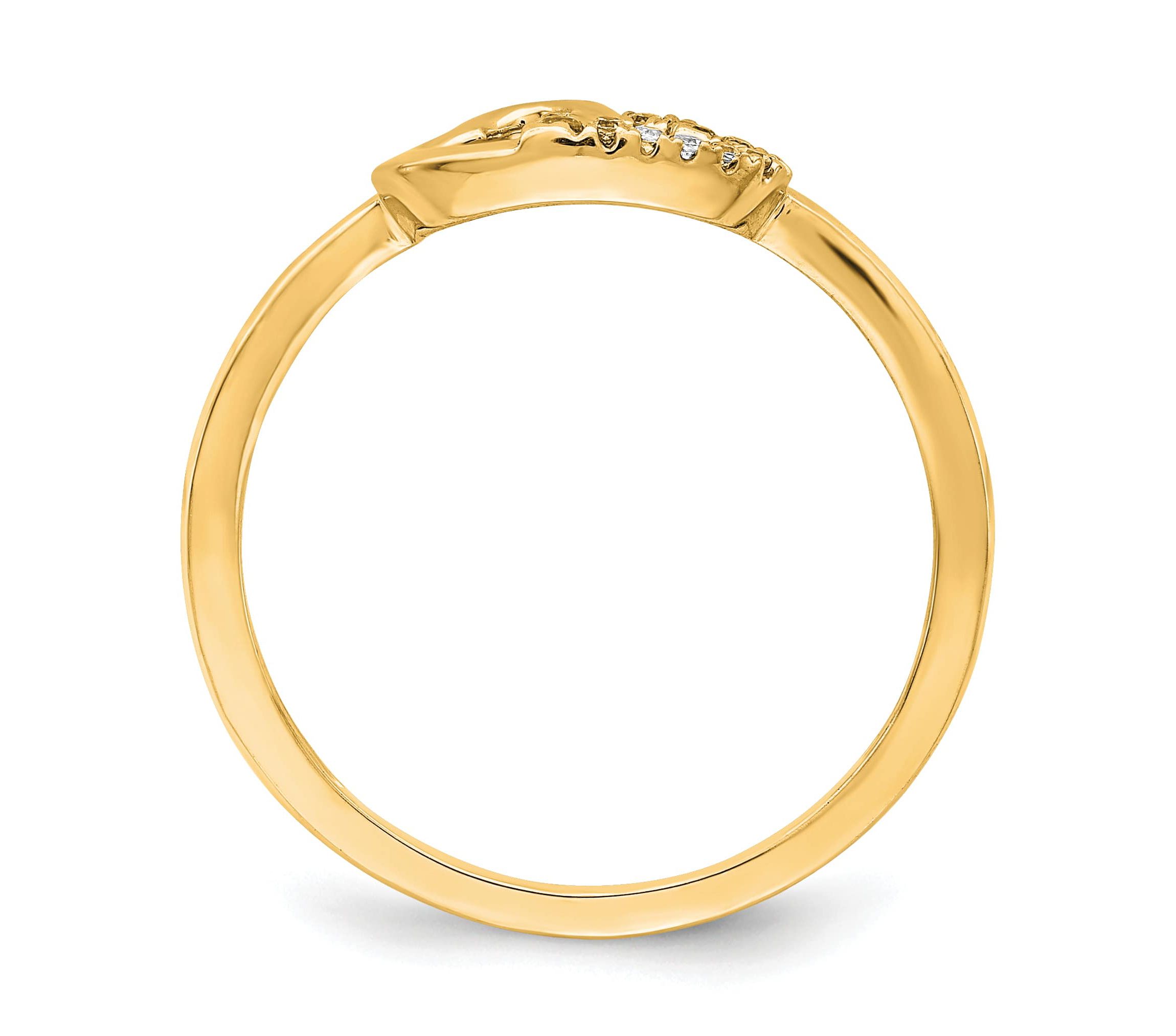 1/20 ct. t.w. Diamond Double Heart Ring in 14K Yellow Gold