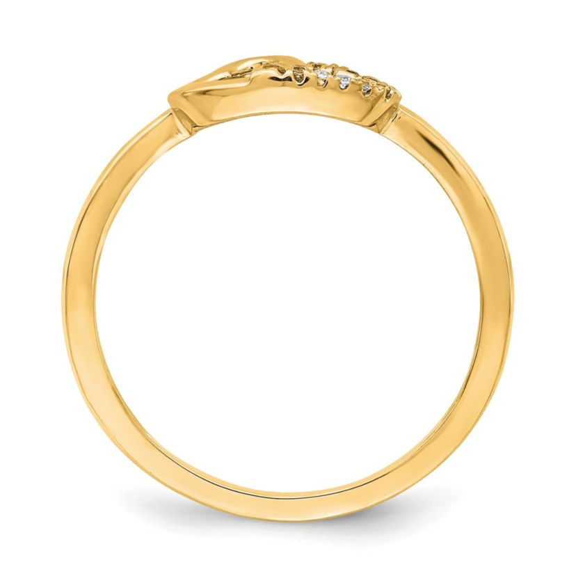 1/20 ct. t.w. Diamond Double Heart Ring in 14K Yellow Gold