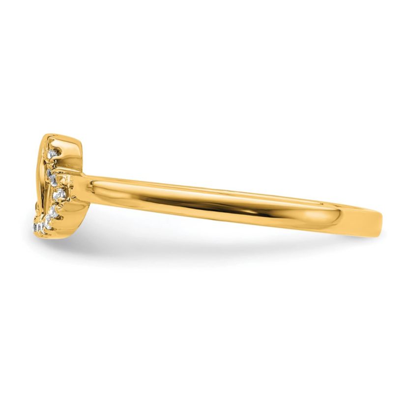 1/20 ct. t.w. Diamond Double Heart Ring in 14K Yellow Gold