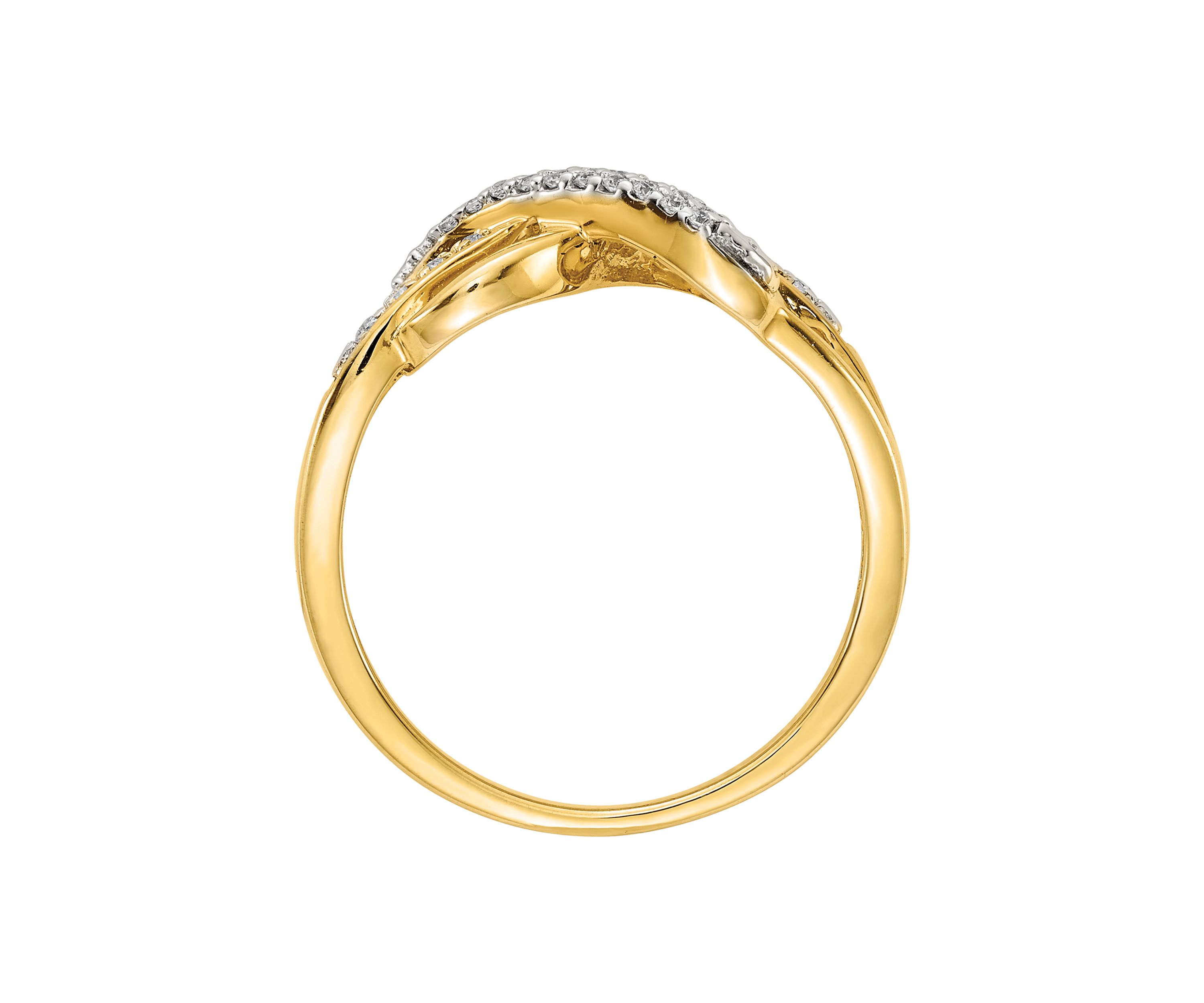 1/10 ct. t.w. Diamond Infinity Symbol Ring in 14K Yellow Gold
