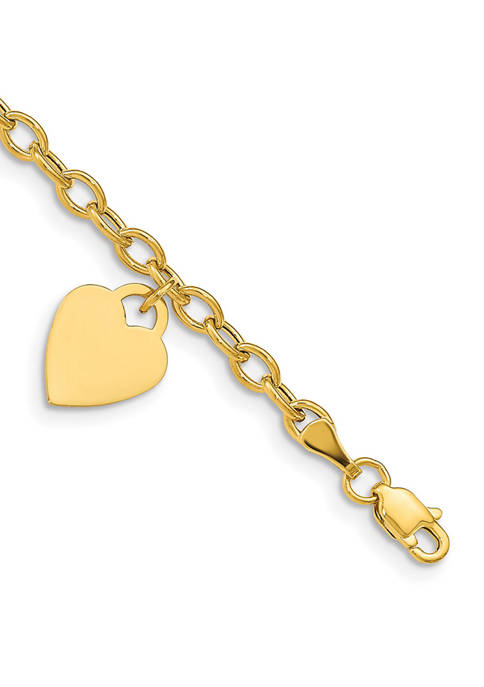 Belk & Co. 14K Yellow Gold Dangle Heart