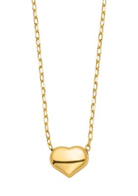 Belk & Co 16.5 Inch Satin and Polished Star Necklace in 14K Yellow Gold