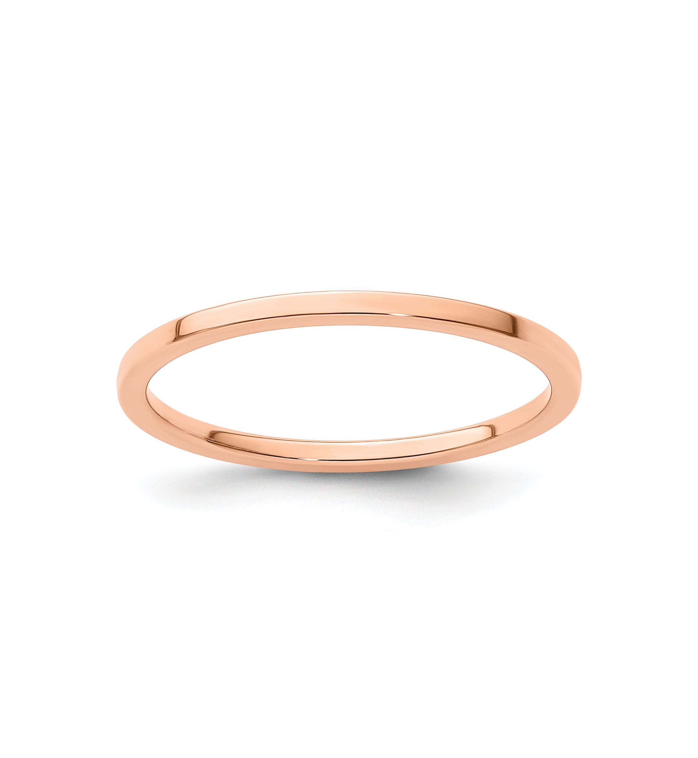 14K Gold 1.2mm Flat Stackable Band