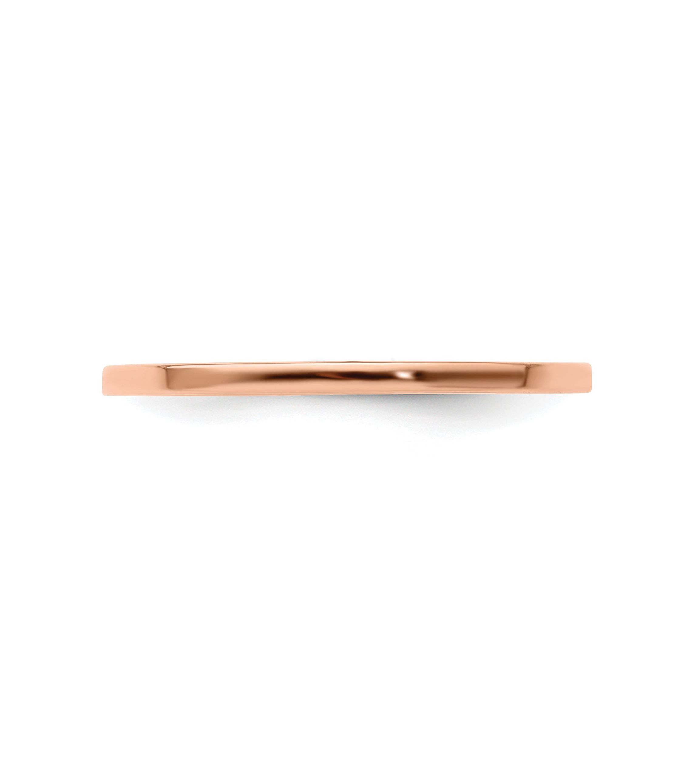 14K Gold 1.2mm Flat Stackable Band