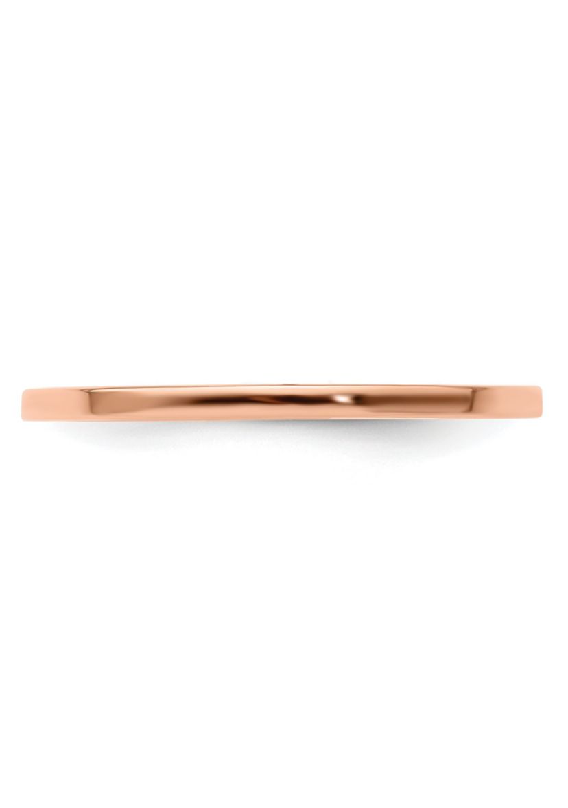 14K Gold 1.2mm Flat Stackable Band