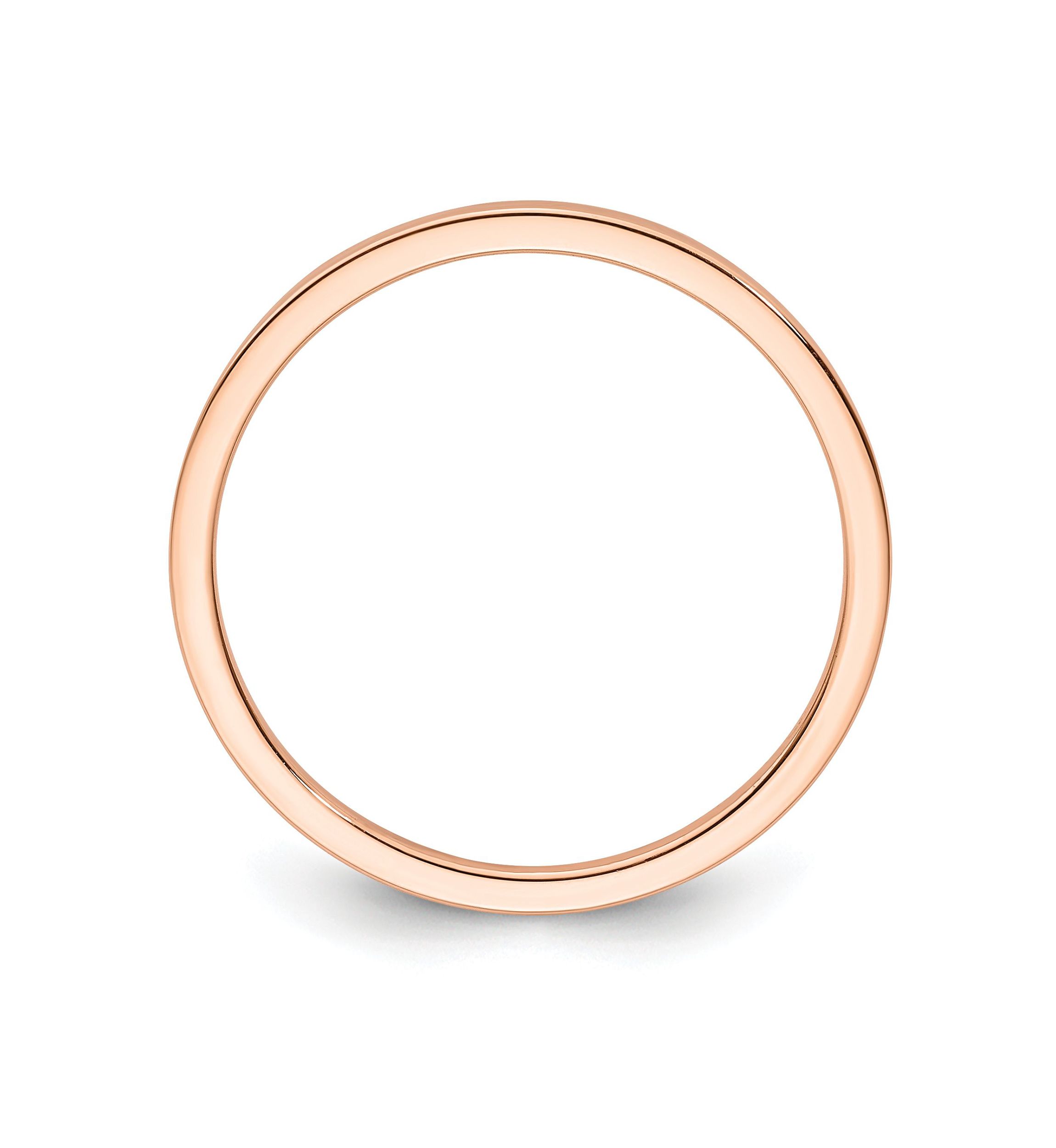 14K Gold 1.2mm Flat Stackable Band