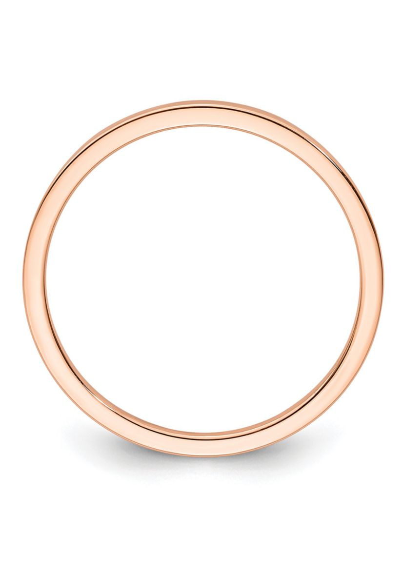 14K Gold 1.2mm Flat Stackable Band