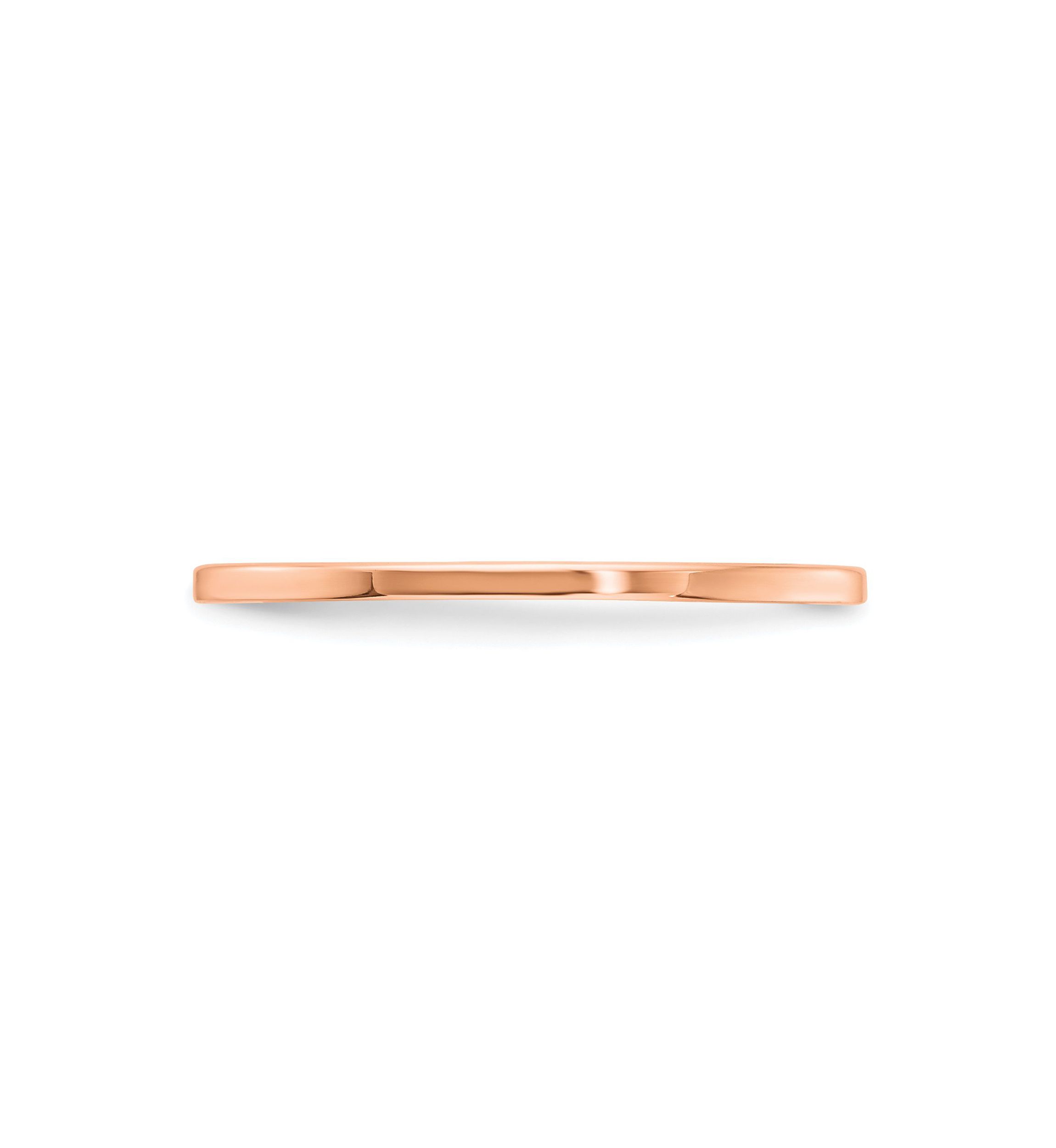 14K Gold 1.2mm Flat Stackable Band