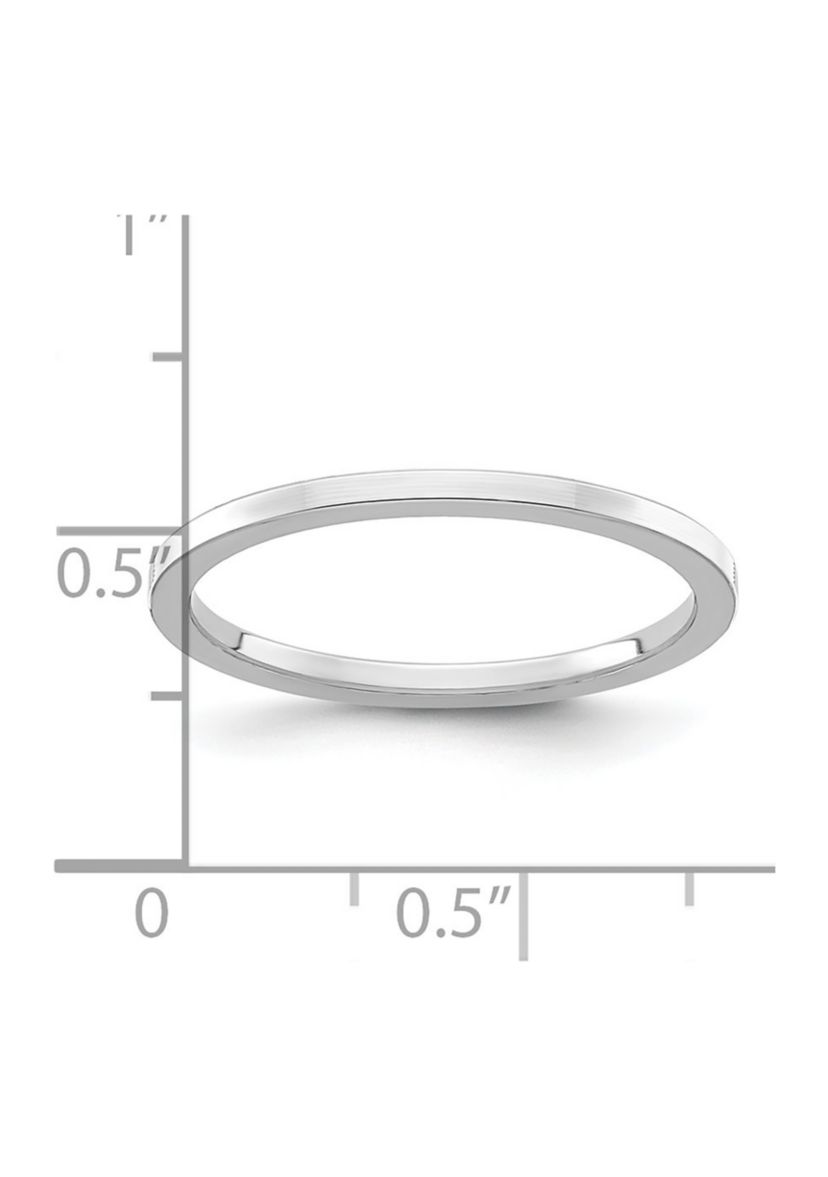 14K Gold 1.2mm Flat Stackable Band