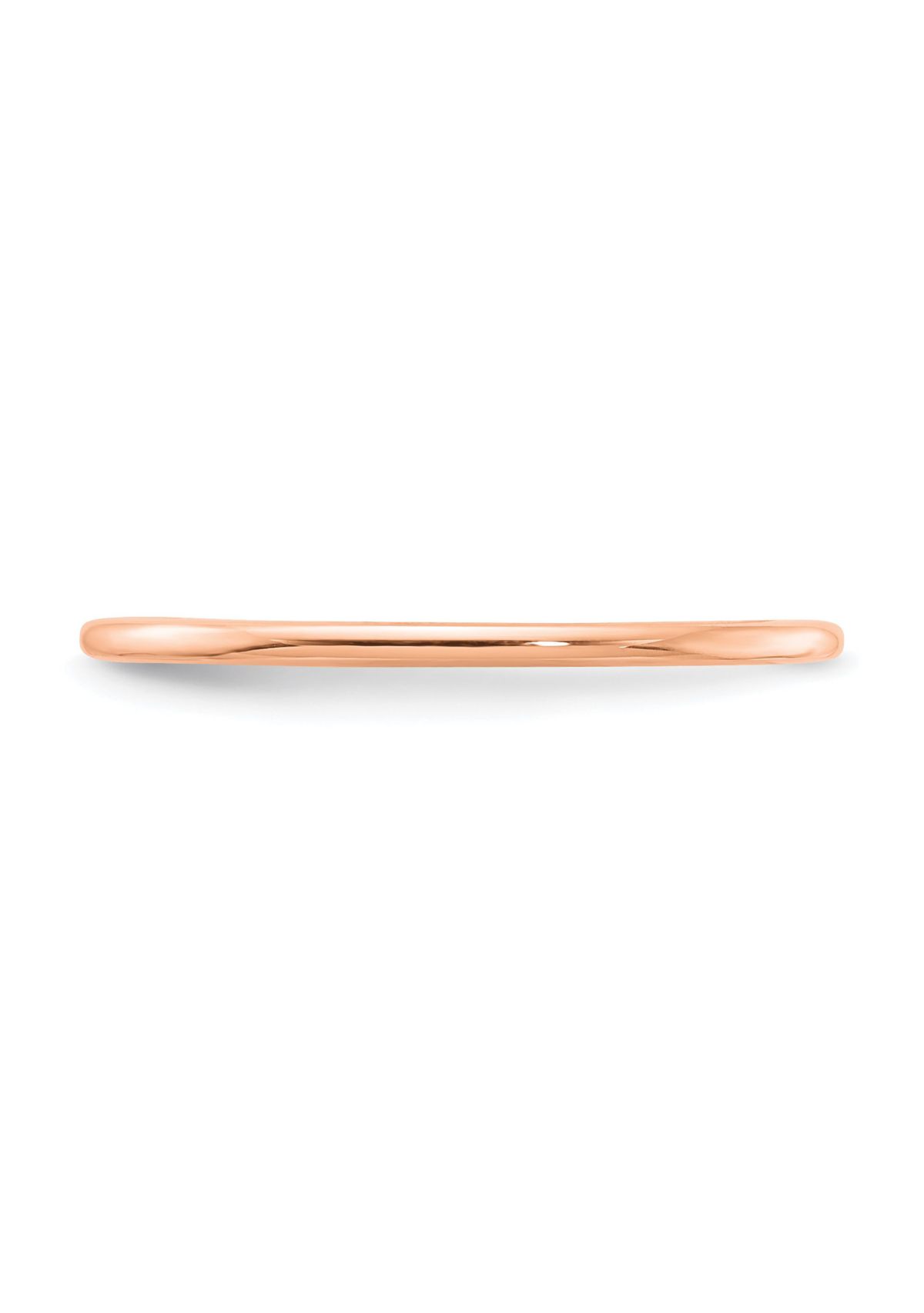 14K Gold 1.2mm Half Round Stackable Band