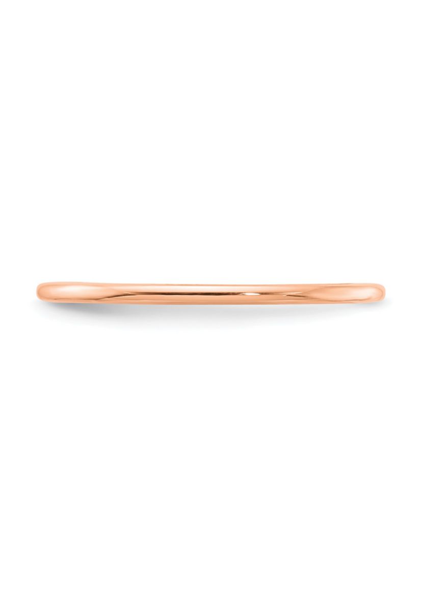 14K Gold 1.2mm Half Round Stackable Band