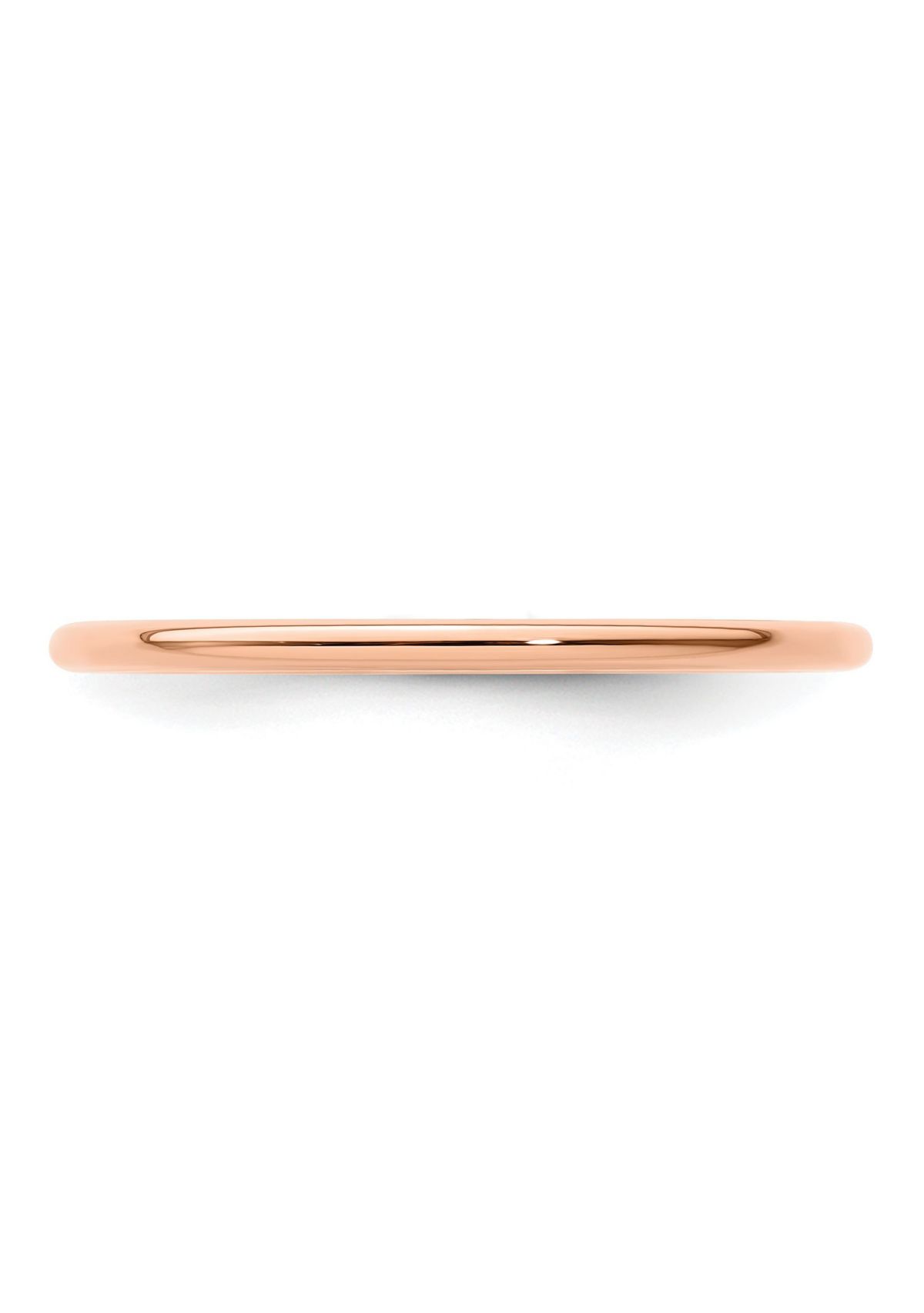 14K Gold 1.2mm Half Round Stackable Band