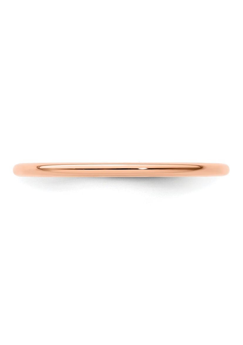 14K Gold 1.2mm Half Round Stackable Band