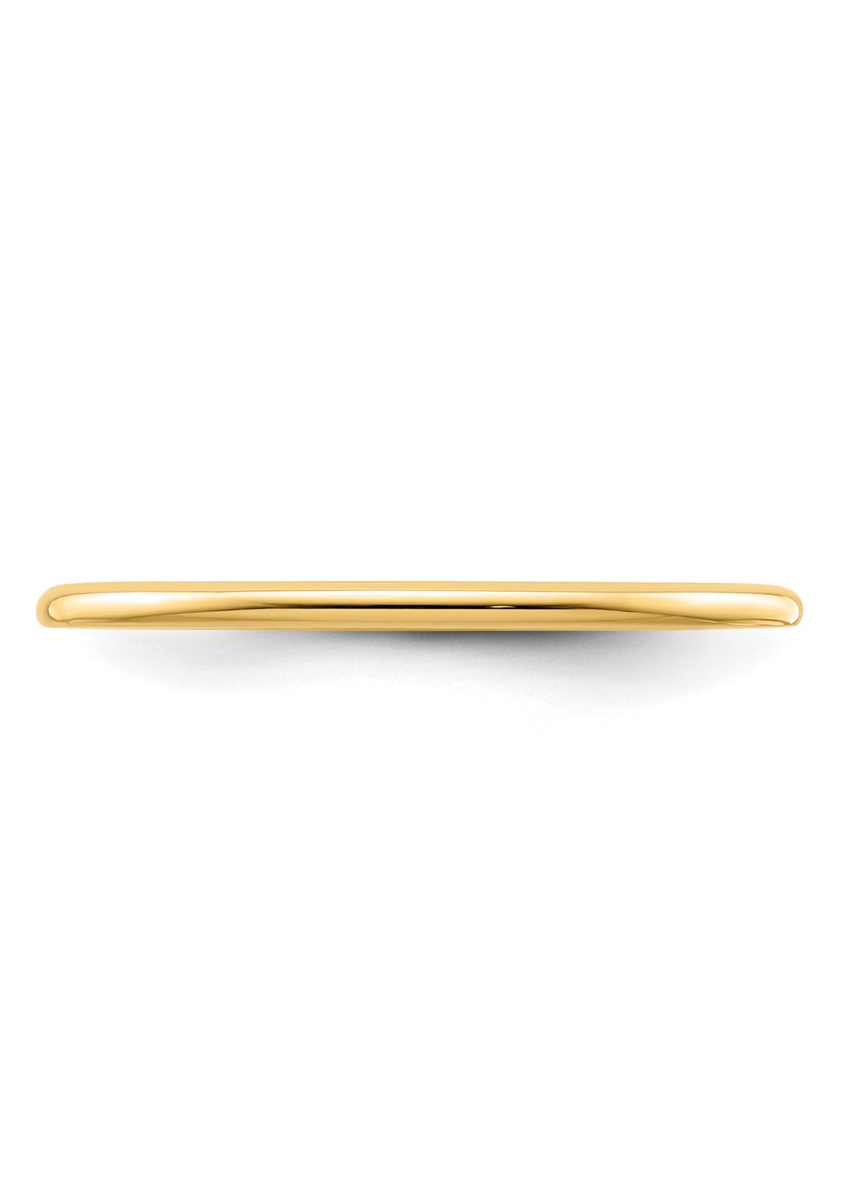 14K Gold 1.2mm Half Round Stackable Band