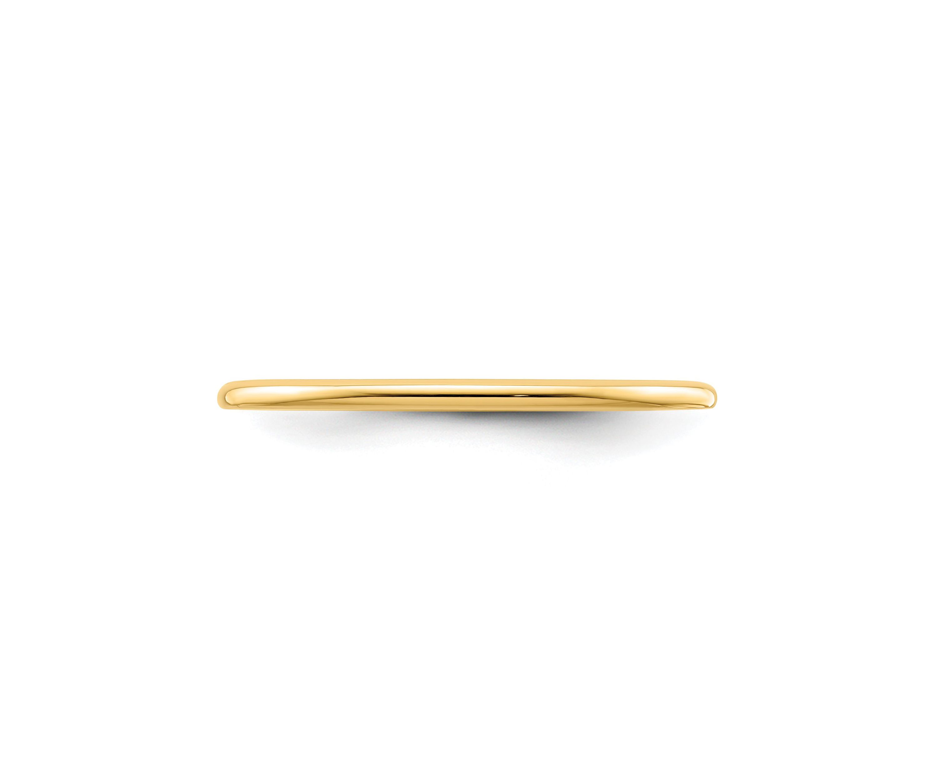 14K Gold 1.2mm Half Round Stackable Band