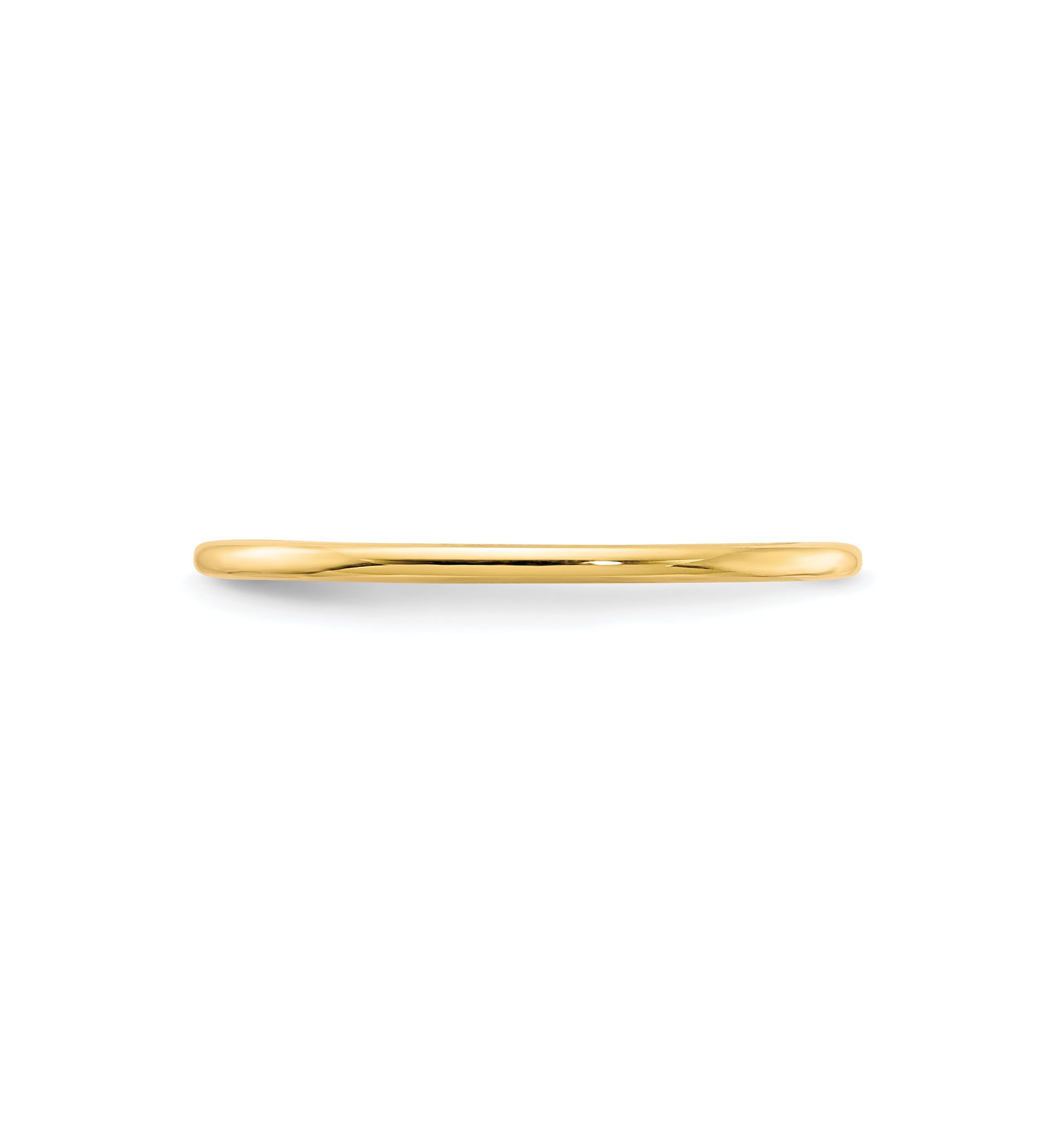 14K Gold 1.2mm Half Round Stackable Band