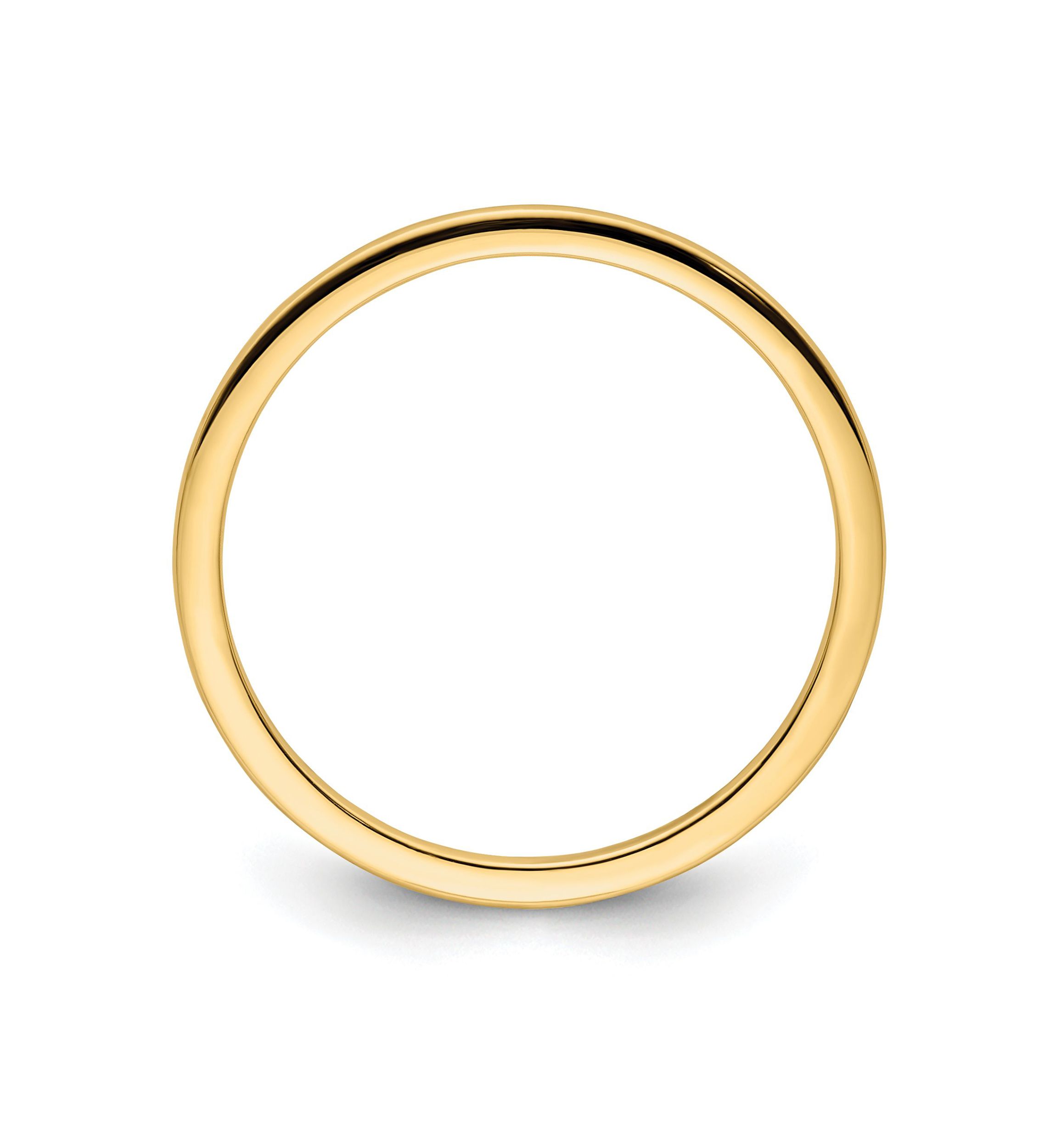 14K Gold 1.2mm Half Round Stackable Band