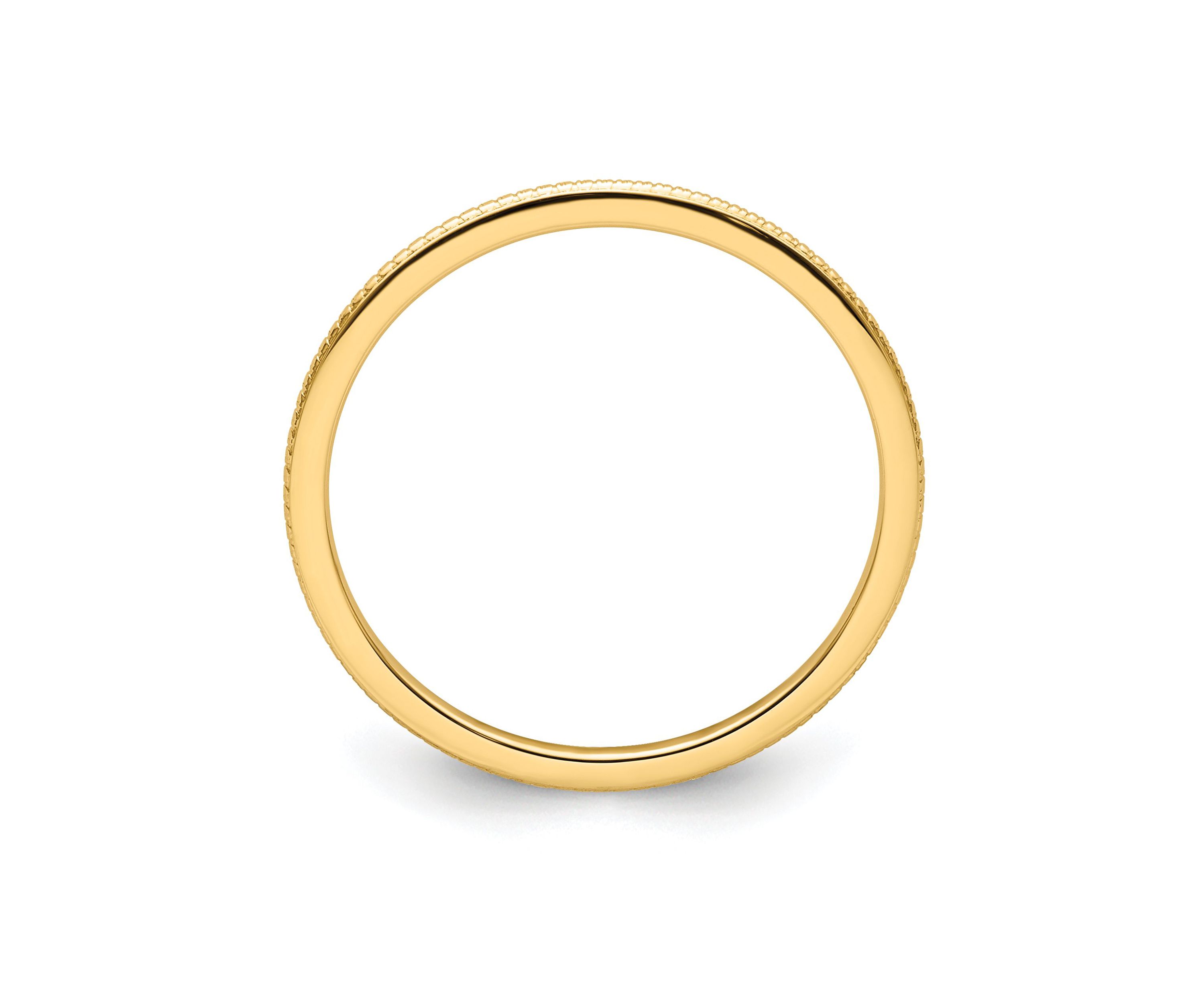 14K Gold 1.2mm Bead Stackable Band