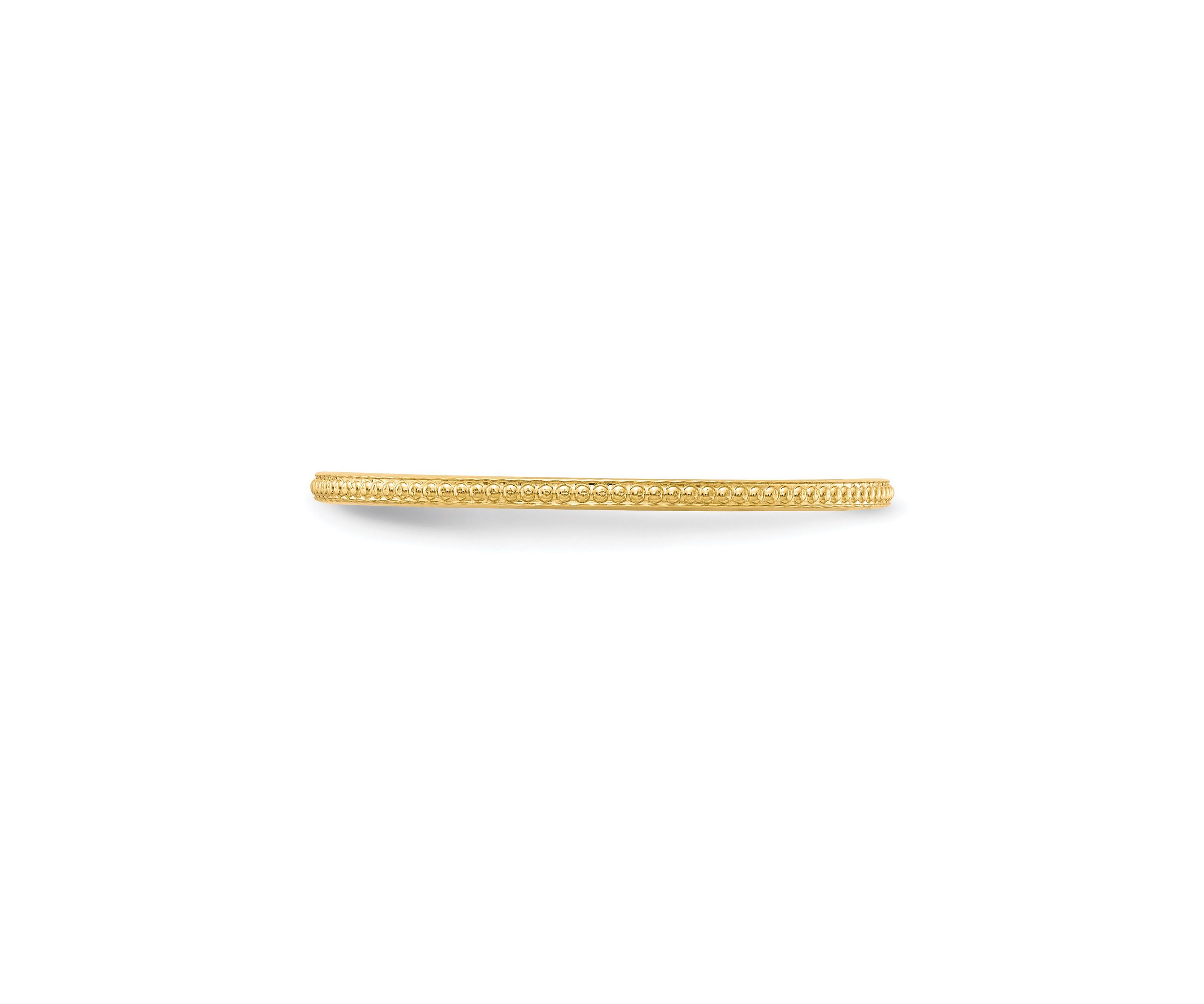 14K Gold 1.2mm Bead Stackable Band